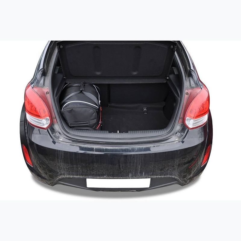 Set di borse da bagagliaio KJUST Hyundai Veloster Coupé 2011-2014 3 pezzi nero 12