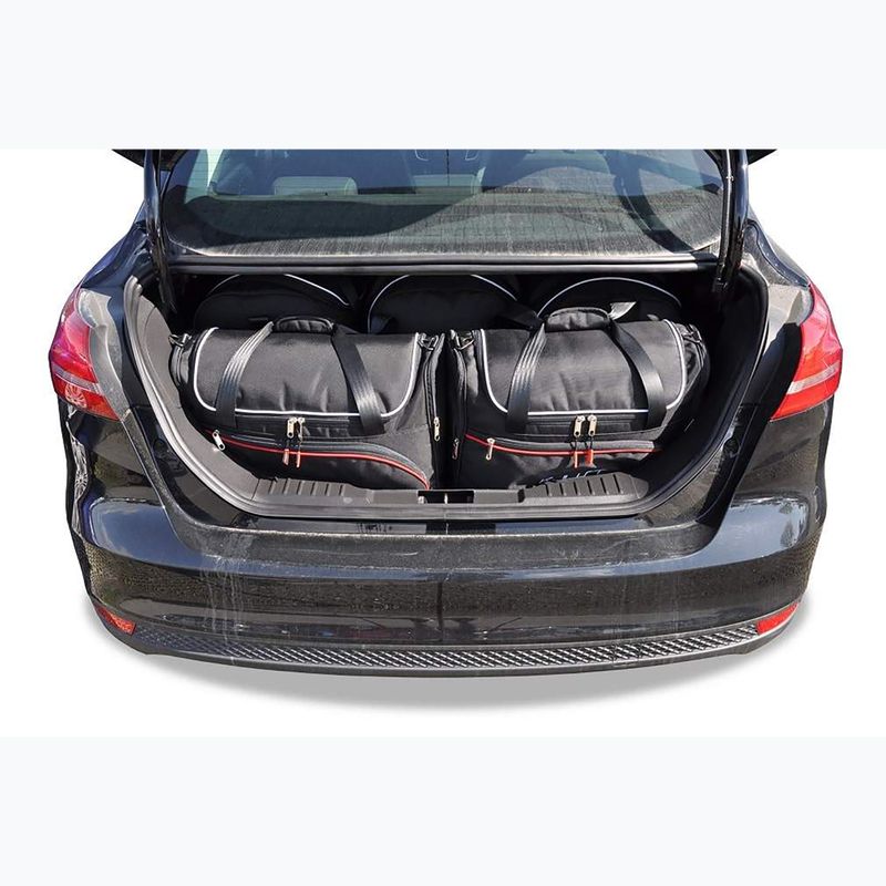 KJUST Ford Focus Limousine 2011-2018 set di borse per bagagliaio 5 pezzi nero 15