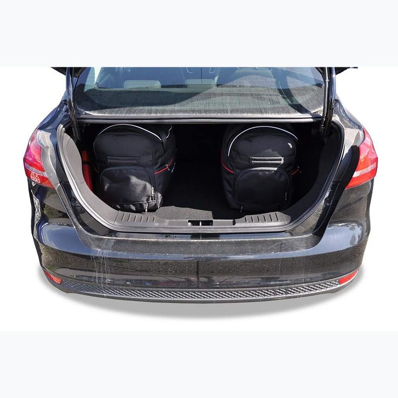 KJUST Ford Focus Limousine 2011-2018 set di borse per bagagliaio 5 pezzi nero 18