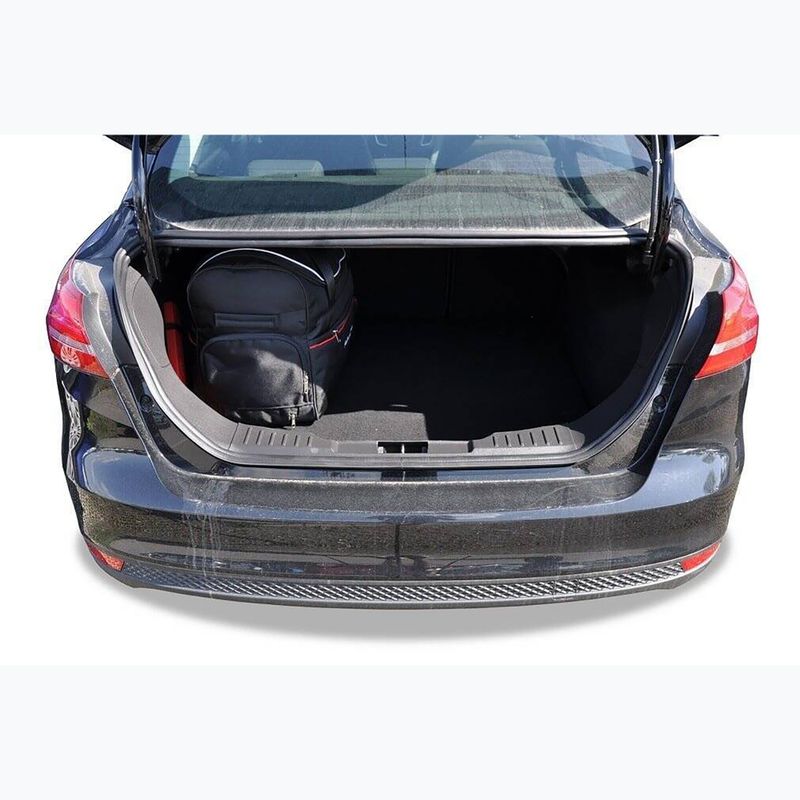 KJUST Ford Focus Limousine 2011-2018 set di borse per bagagliaio 5 pezzi nero 19