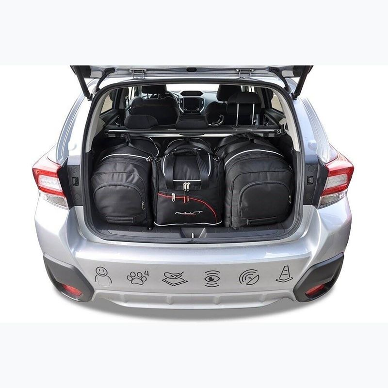 KJUST Subaru Xv set di borse da bagagliaio 2017+ 4 pezzi nero. 12