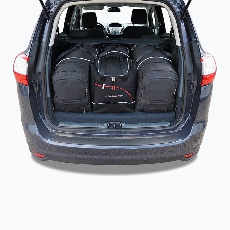 KJUST Ford Grand C-Max 2010-2015 set di borse portabagagli 4 pezzi nero 14