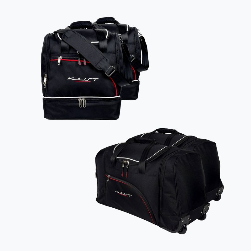 Set di borse per bagagliaio KJUST Renault Megane Coupé 2008-2016 4 pezzi nero.