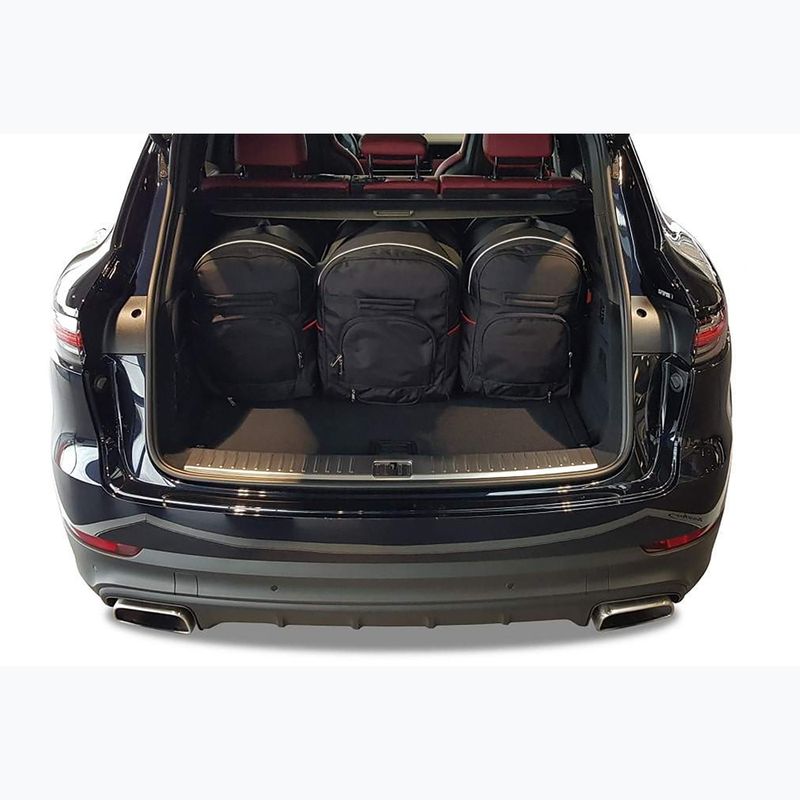 KJUST Porsche Cayenne 2017+ set di borse da bagagliaio 5 pezzi nero. 15