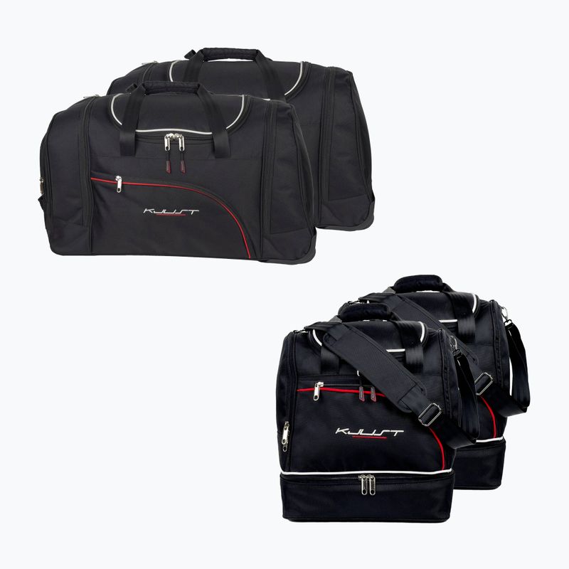 KJUST Renault Scenic 2015-2019 set di borse per il bagaglio 4 pezzi nero.