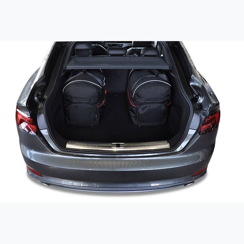 KJUST Audi A5 Sportback set di borse per il bagagliaio 2017+ 5 pezzi nero 20