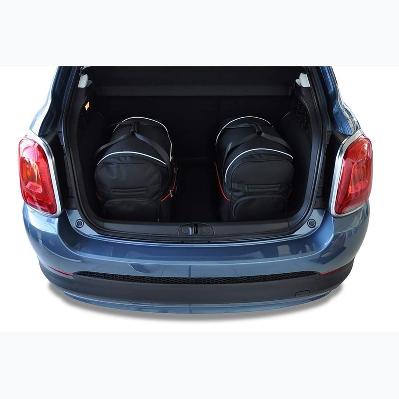Set di borse da bagagliaio KJUST Fiat 500X 2014+ 3 pezzi nero 15