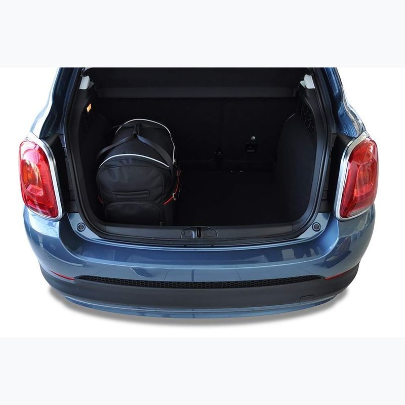 Set di borse da bagagliaio KJUST Fiat 500X 2014+ 3 pezzi nero 16