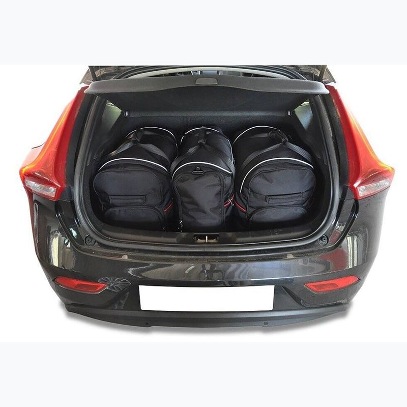 KJUST Volvo V40 Hatchback 2012-2019 set di borse per il bagaglio 3 pezzi nero. 11