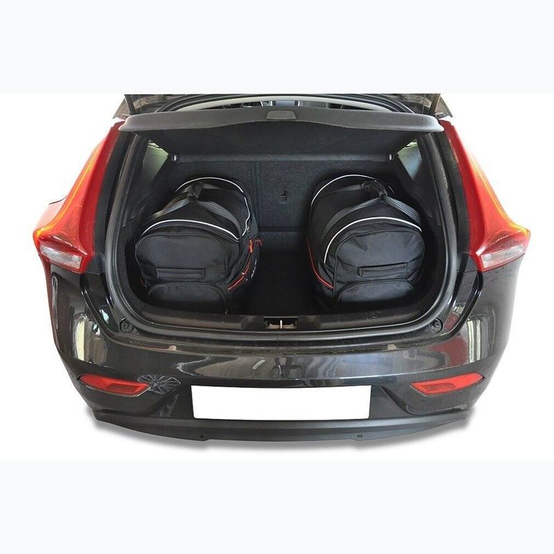 KJUST Volvo V40 Hatchback 2012-2019 set di borse per il bagaglio 3 pezzi nero. 12