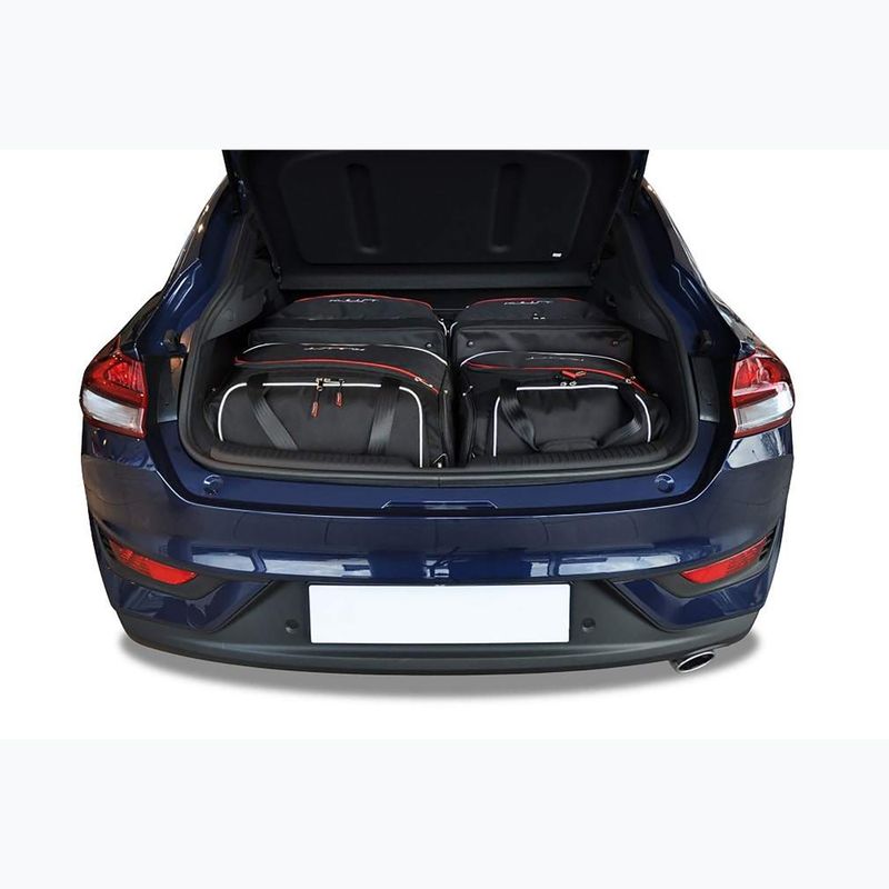Set di borse da bagagliaio KJUST Hyundai I30 Fastback 2017+ 4 pezzi nero 13