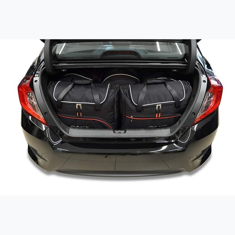 KJUST Honda Civic Limousine 2017-2021 set di borse per bagagliaio 5 pezzi nero 12