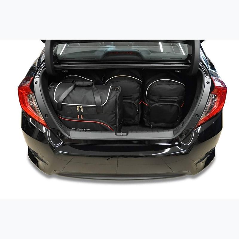 KJUST Honda Civic Limousine 2017-2021 set di borse per bagagliaio 5 pezzi nero 13