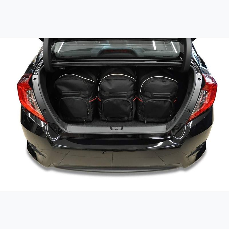 KJUST Honda Civic Limousine 2017-2021 set di borse per bagagliaio 5 pezzi nero 14
