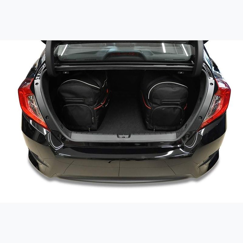KJUST Honda Civic Limousine 2017-2021 set di borse per bagagliaio 5 pezzi nero 15