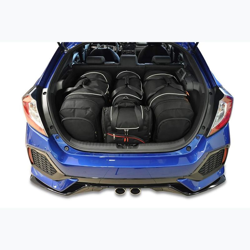 KJUST set di borse per bagagliaio Honda Civic Hatchback 2017-2021 4 pezzi nero 14