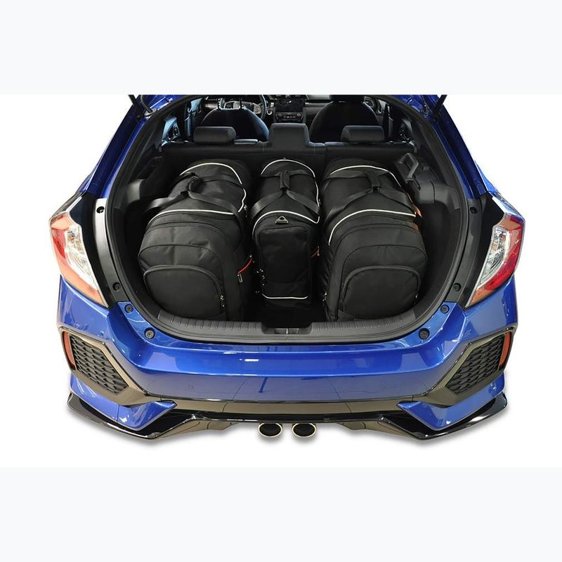 KJUST set di borse per bagagliaio Honda Civic Hatchback 2017-2021 4 pezzi nero 15