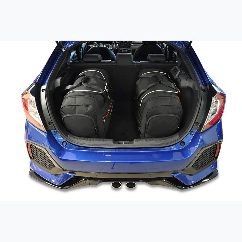 KJUST set di borse per bagagliaio Honda Civic Hatchback 2017-2021 4 pezzi nero 16