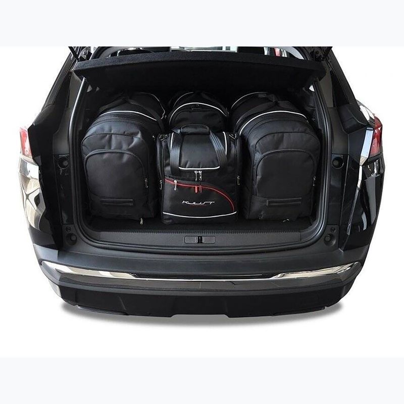 Set di borse KJUST per Peugeot 3008 Hybrid Phev 2019+ 4 pezzi nero. 13