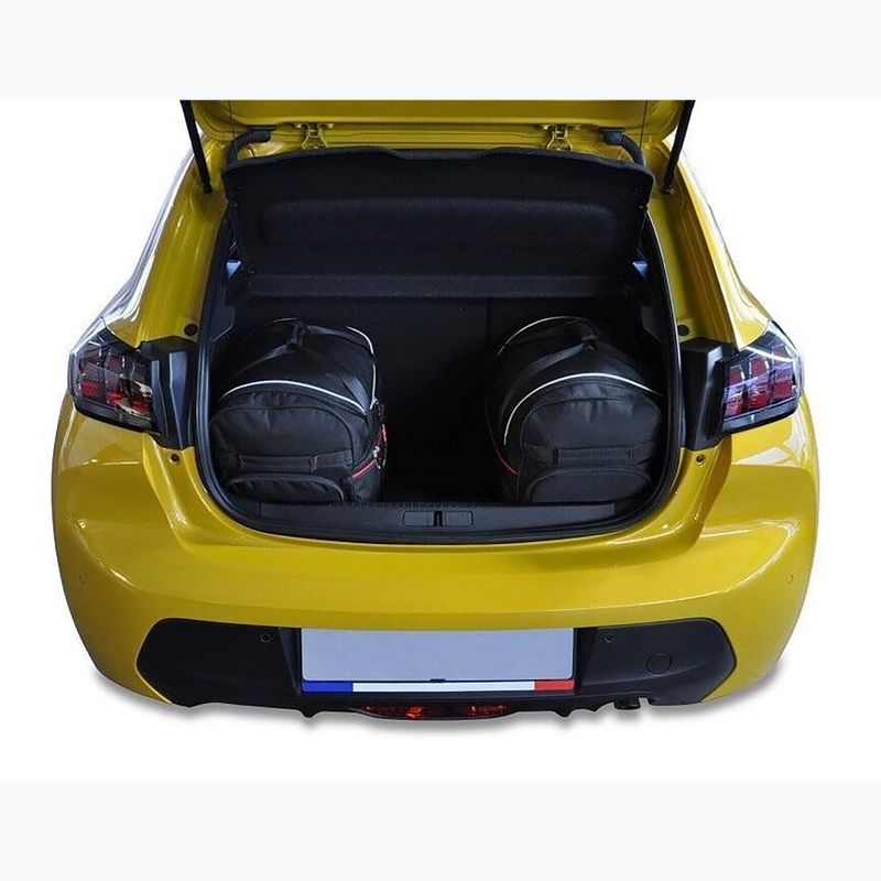 Set di borse KJUST per Peugeot 208 Hatchback 2019+ 3 pezzi nero. 11
