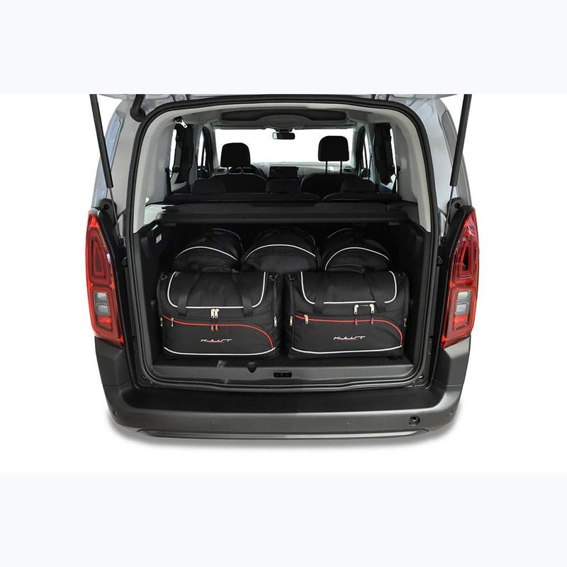 Set di borse portabagagli KJUST Citroen Berlingo M 2018+ 5 pezzi nero 12