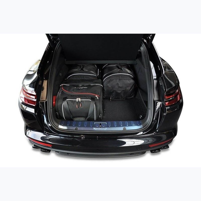 KJUST Porsche Panamera St 2017+ set di borse portabagagli 4 pezzi nero. 13