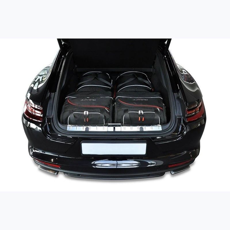 KJUST Porsche Panamera 2016+ 4 set di borse per il bagaglio nero 12