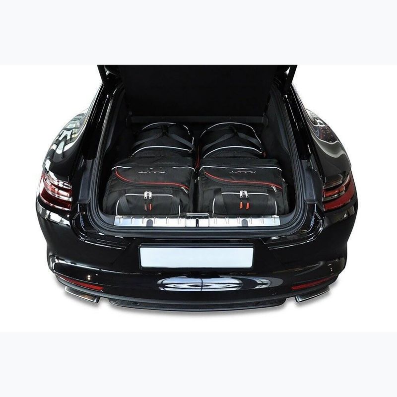 KJUST Porsche Panamera E-Hybrid 2016+ set di borse portabagagli 4 pezzi nero. 11