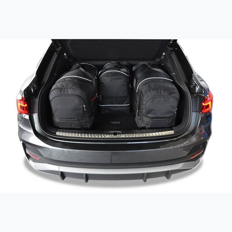 KJUST Audi Q3 Sportback set di borse per il bagagliaio 2019+ 4 pezzi nero 17
