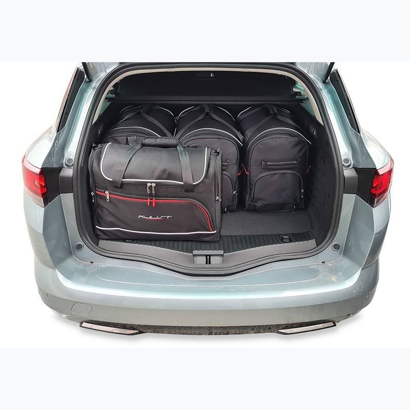 KJUST Renault Megane Grandtour Plug-In Hybrid 2020+ set di borse da bagagliaio 5 pezzi nero. 12