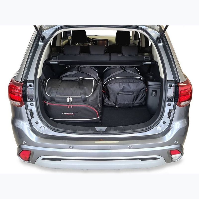 KJUST Mitsubishi Outlander Phev 2014-2022 set di borse portabagagli 4 pezzi nero. 12
