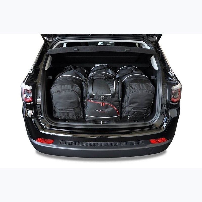 KJUST Jeep Compass Phev 2020+ set di borse portabagagli 4 pezzi nero 17