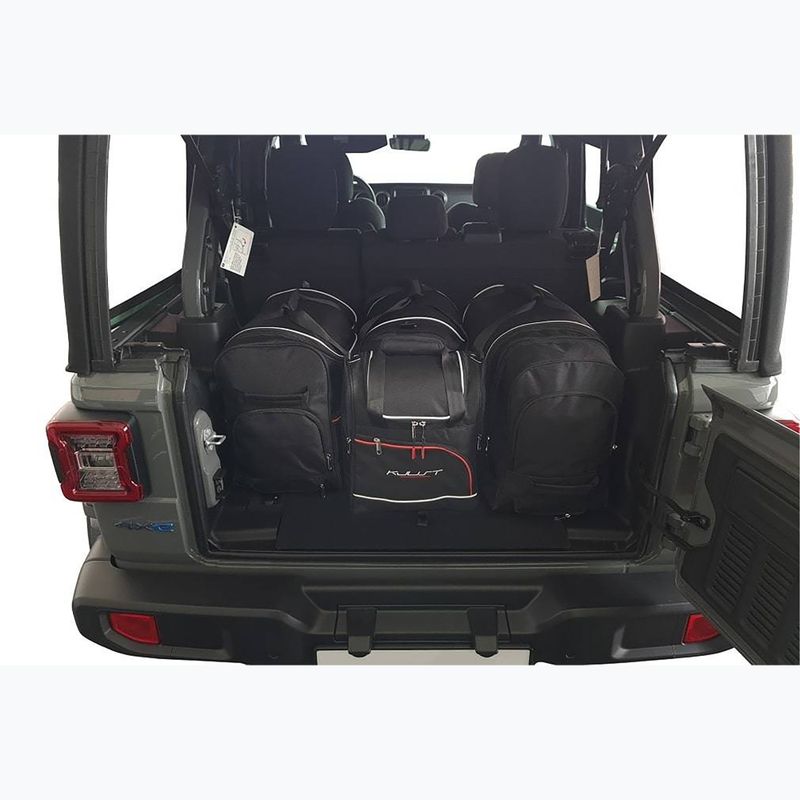 KJUST Jeep Wrangler Phev 2018+ Set di 4 borse da bagagliaio nere. 18