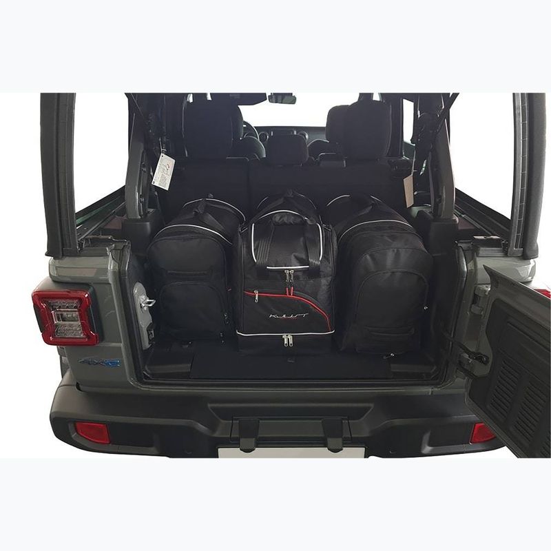 Set di borse portabagagli KJUST Jeep Wrangler Phev 2021+ 4 pezzi nero 16