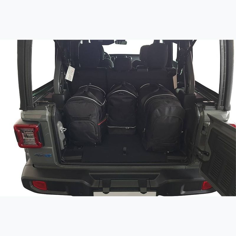 Set di borse portabagagli KJUST Jeep Wrangler Phev 2021+ 4 pezzi nero 17