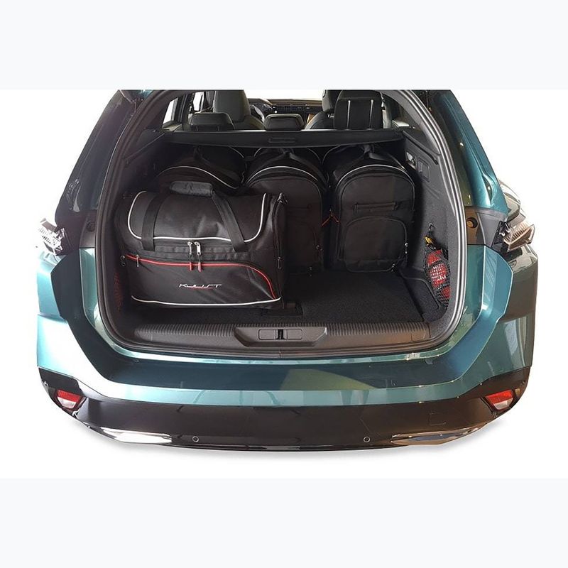 Set di borse portabagagli KJUST Peugeot 308 SW PHEV 2021+ 5 pezzi nero. 14