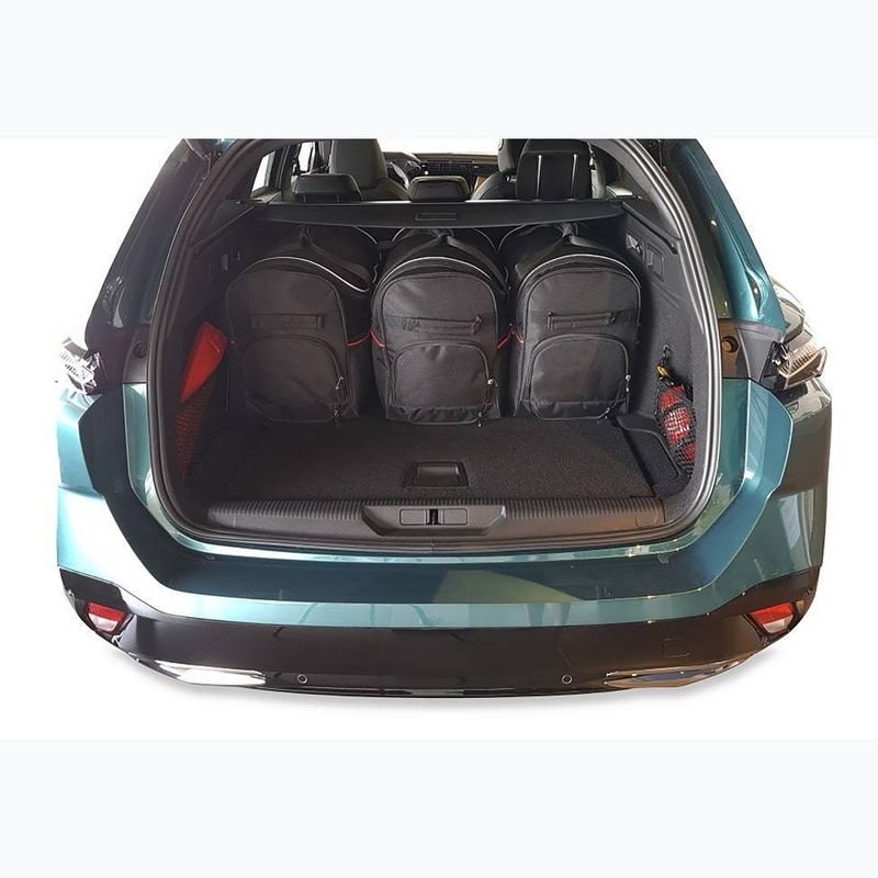 Set di borse portabagagli KJUST Peugeot 308 SW PHEV 2021+ 5 pezzi nero. 15