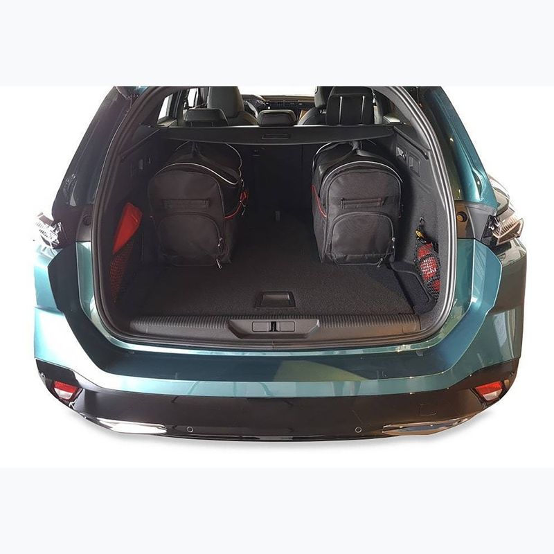 Set di borse portabagagli KJUST Peugeot 308 SW PHEV 2021+ 5 pezzi nero. 16