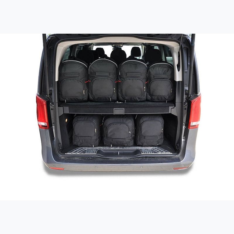 KJUST Mercedes-Benz EQV Extra Long set di borse per il bagaglio 2020+ 7 pezzi nero 9