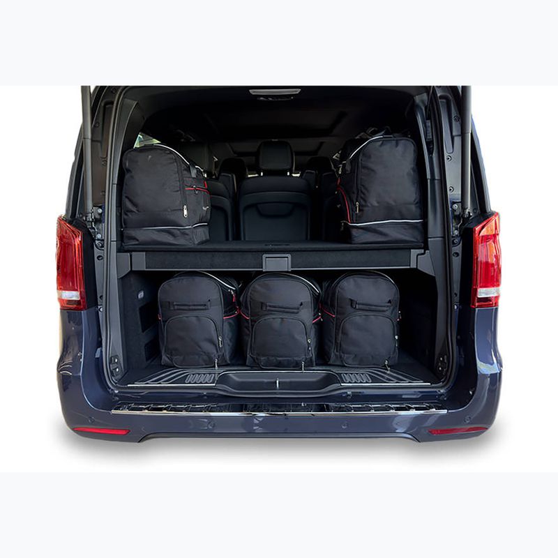 KJUST Mercedes-Benz EQV Long 2020+ set di borse per il bagaglio 7 pezzi nero 12