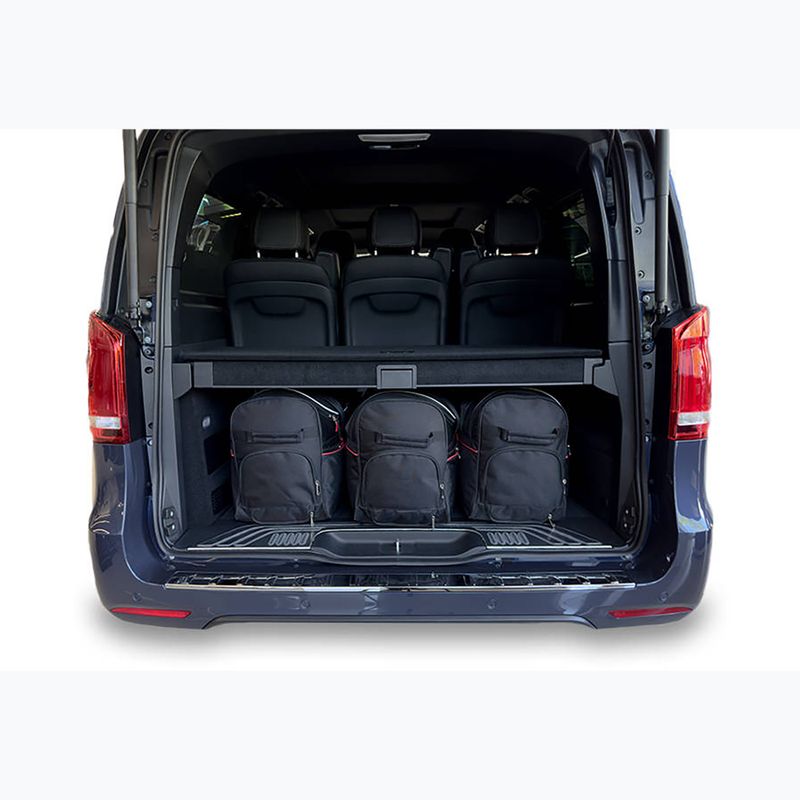 KJUST Mercedes-Benz EQV Long 2020+ set di borse per il bagaglio 7 pezzi nero 14