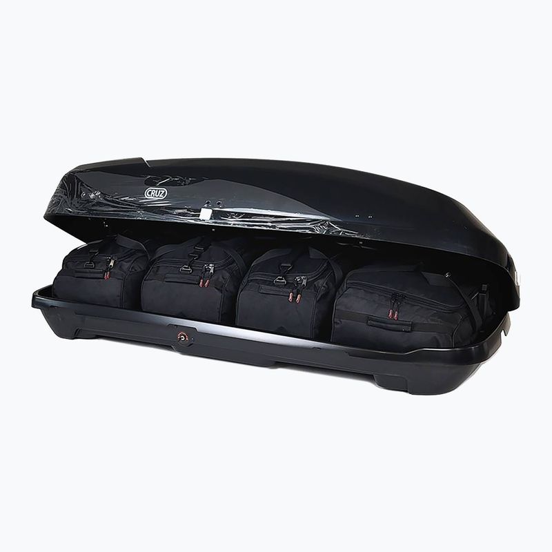 KJUST Cruz Paddock 470 set di borse da tetto 4 pezzi nero.