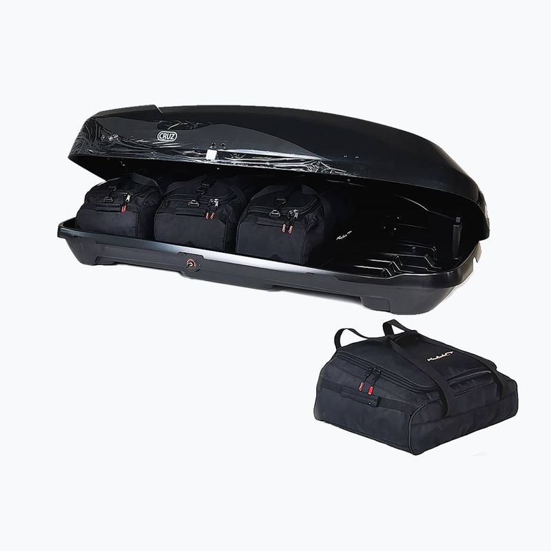 KJUST Cruz Paddock 470 set di borse da tetto 4 pezzi nero. 2