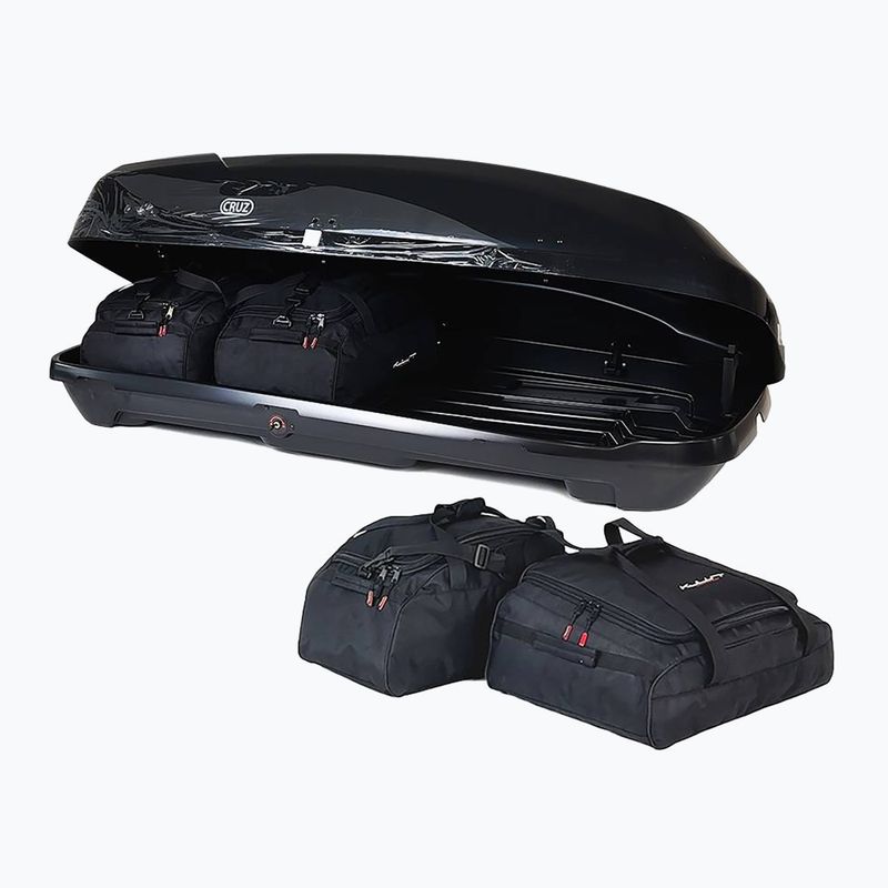 KJUST Cruz Paddock 470 set di borse da tetto 4 pezzi nero. 3