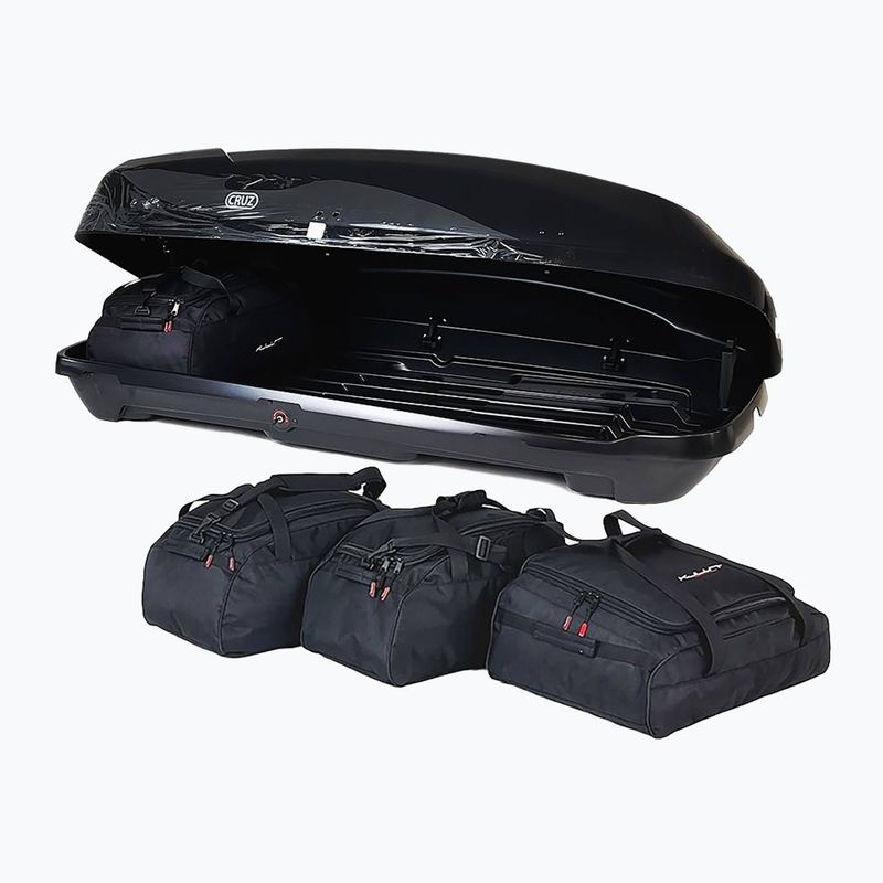 KJUST Cruz Paddock 470 set di borse da tetto 4 pezzi nero. 4
