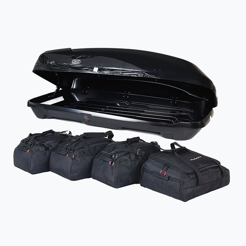 KJUST Cruz Paddock 470 set di borse da tetto 4 pezzi nero. 5