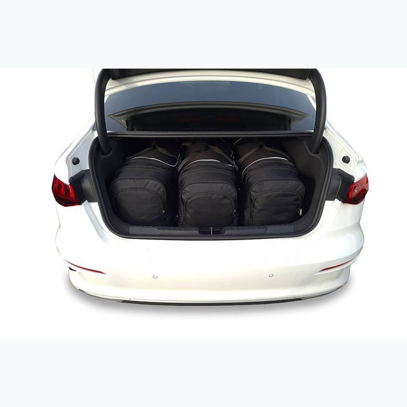 KJUST Audi A3 Limousine set di borse per bagagliaio 2020+ 3 pezzi nero 14