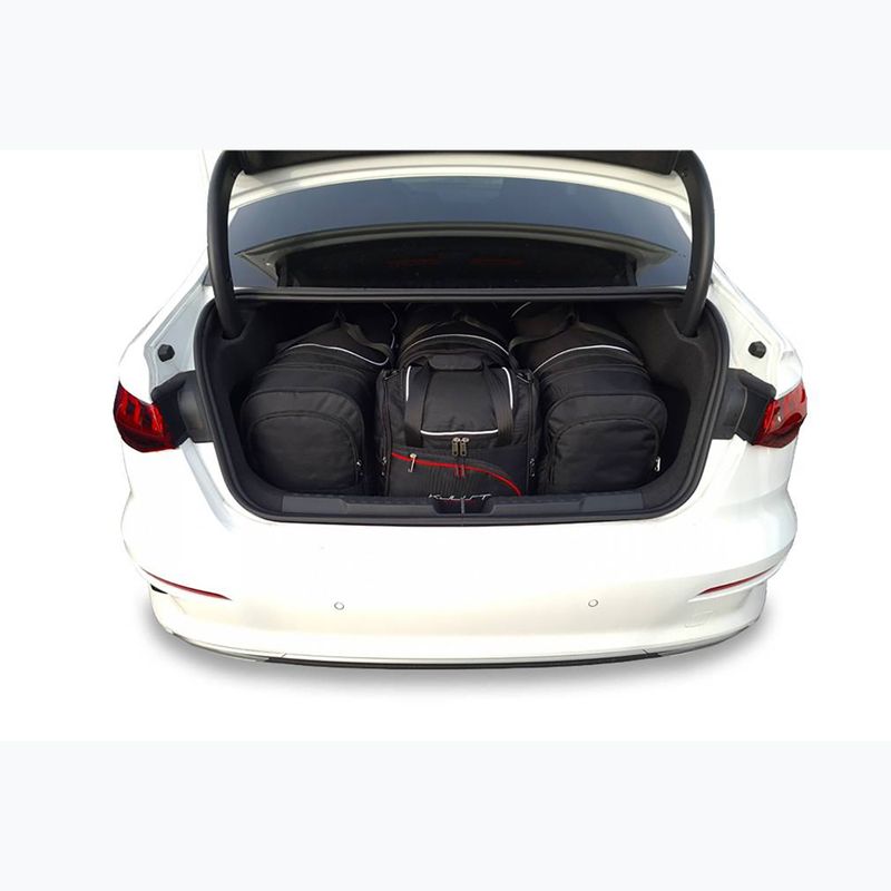 KJUST Audi A3 Limousine set di borse per bagagliaio 2020+ 4 pezzi nero 17