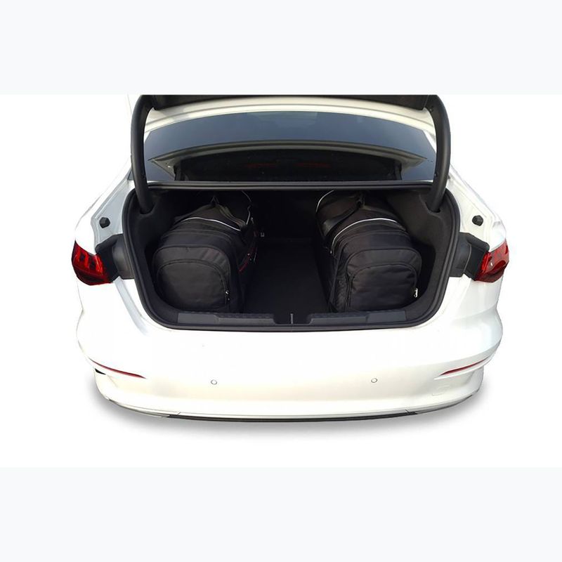 KJUST Audi A3 Limousine set di borse per bagagliaio 2020+ 4 pezzi nero 19