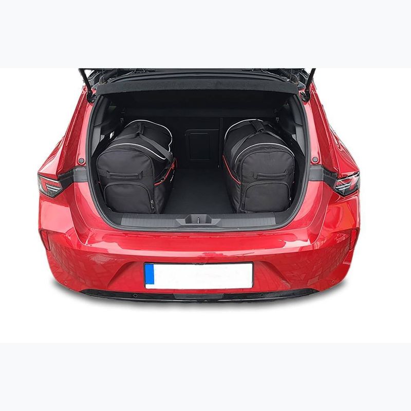 Set di borse portabagagli KJUST Opel Astra Hatchback PHEV 2021+ 3 pezzi nero. 11